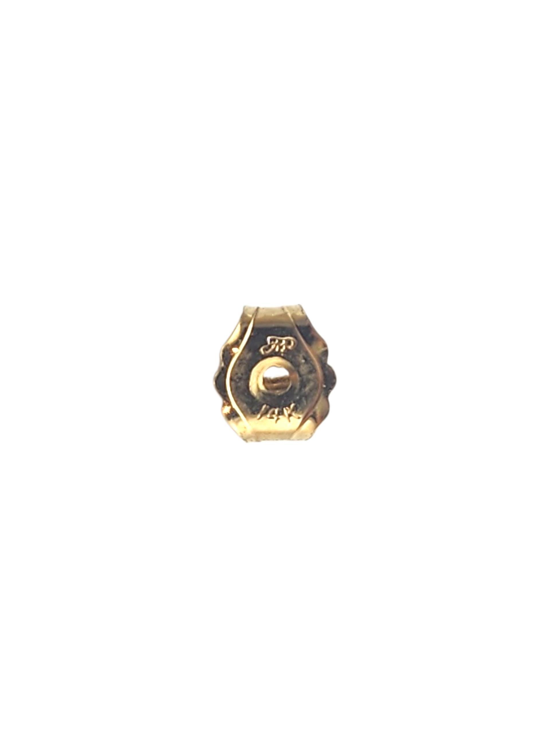 14K Yellow Gold Pearl Stud Earrings #22888 For Sale 2