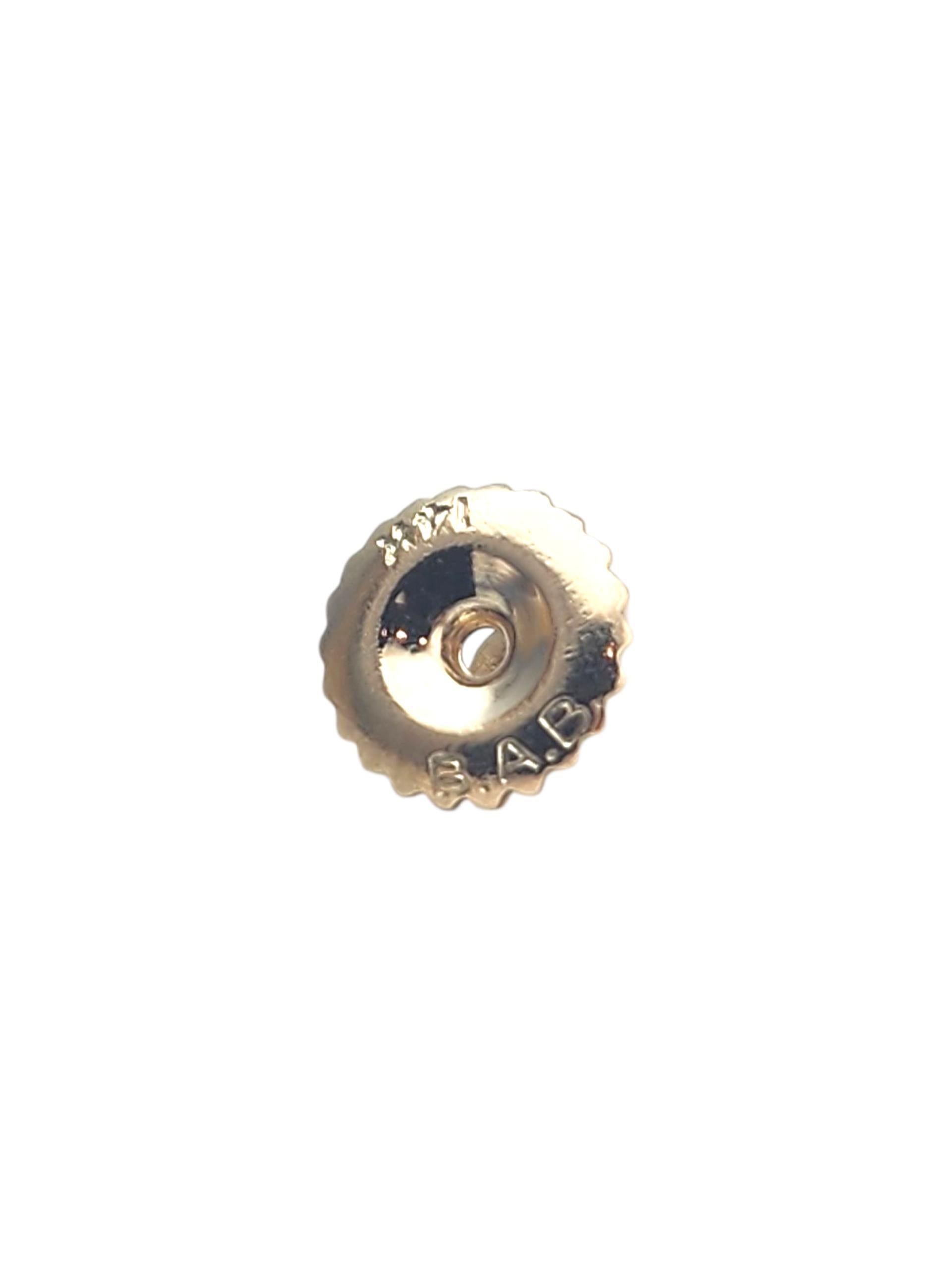 14K Yellow Gold Pearl Stud Earrings/Screw Backs #22889 For Sale 2