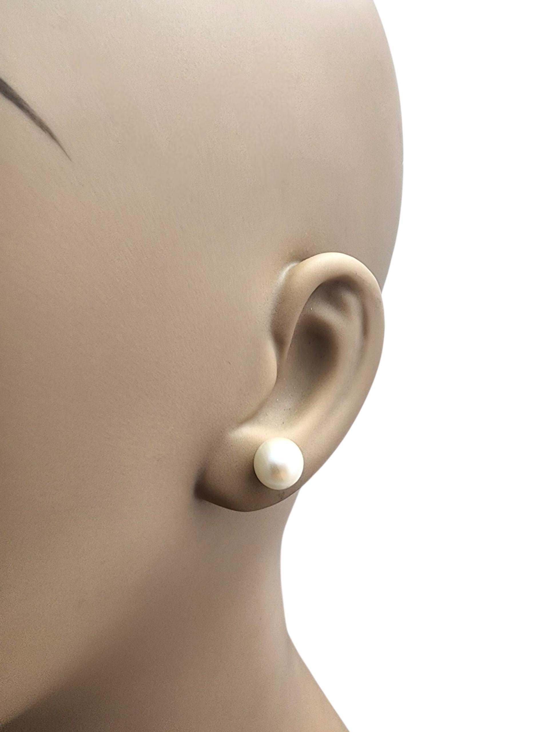 14K Yellow Gold Pearl Stud Earrings/Screw Backs #22889 For Sale 4