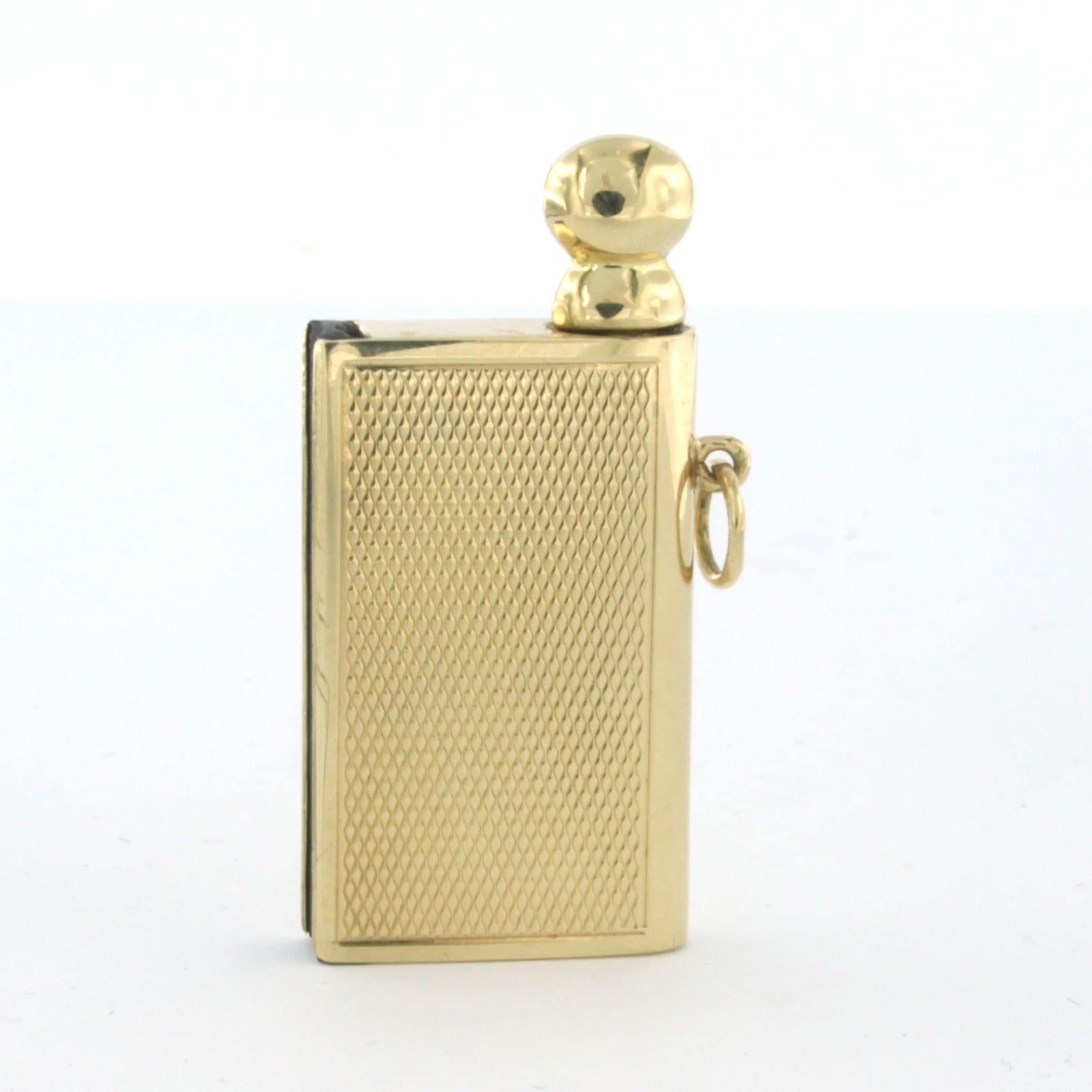 Pendentif en or jaune 14k en forme de tabatière en vente 1