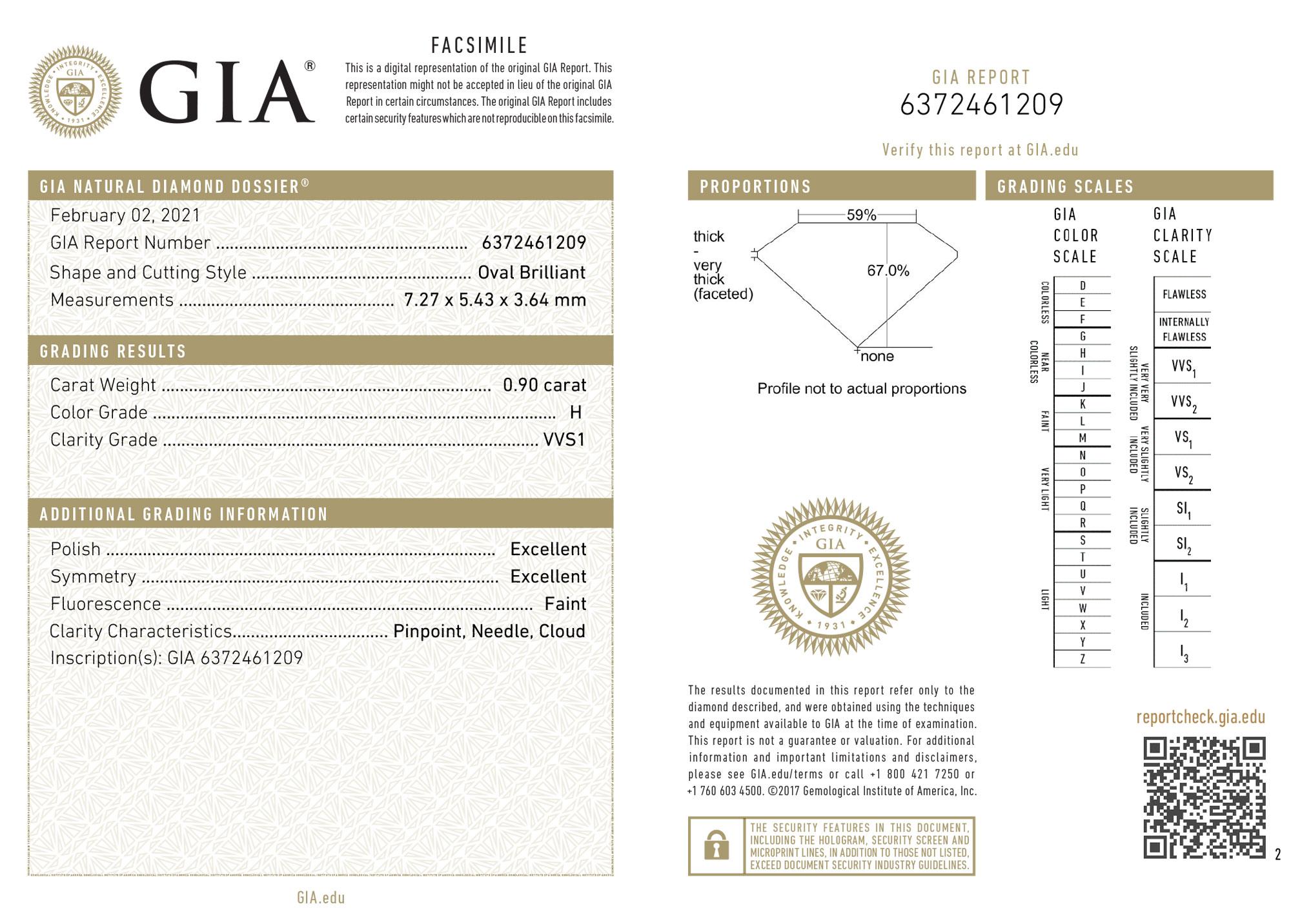 GIA-zertifizierter Diamantring, 14 Karat Gelbgold, 0,90 Karat, ovale Form im Angebot 2