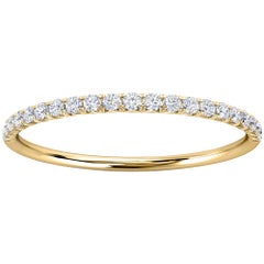 14K Yellow Gold Petite Voyage French Pave Diamond Ring '1/10 Ct. Tw'