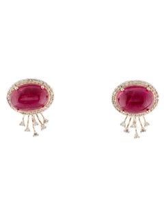 14K Yellow Gold Pink Tourmaline
Diamond Stud Earrings Oval Tourmaline Caboc 14K Yellow Gold Pink Tourmaline
Diamond Stud Earrings Oval Tourmaline Caboc