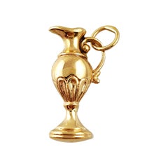 14K Yellow Gold Pitcher Charm