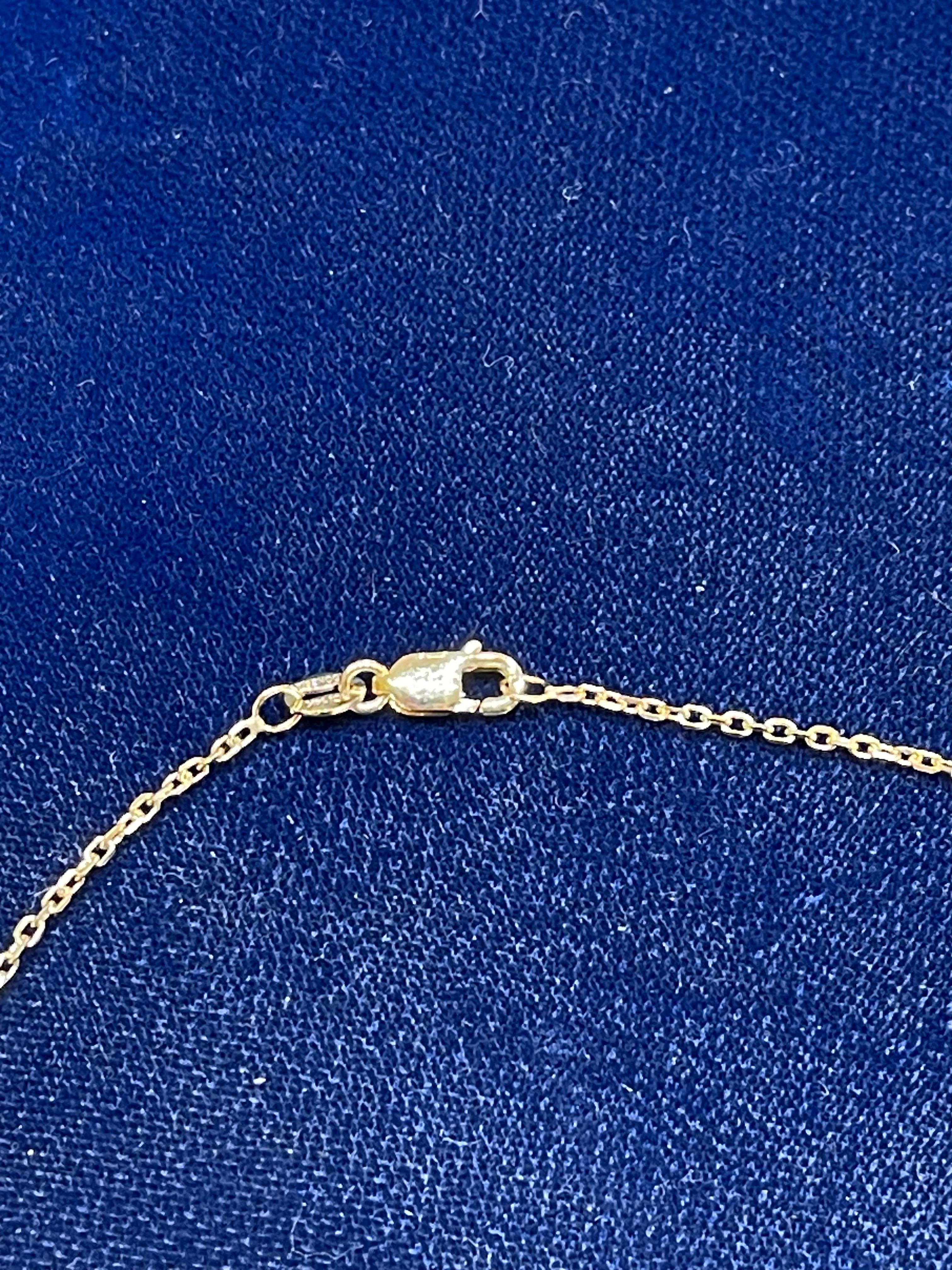 Women's or Men's 14K Yellow Gold Plain Cross Necklace For Sale