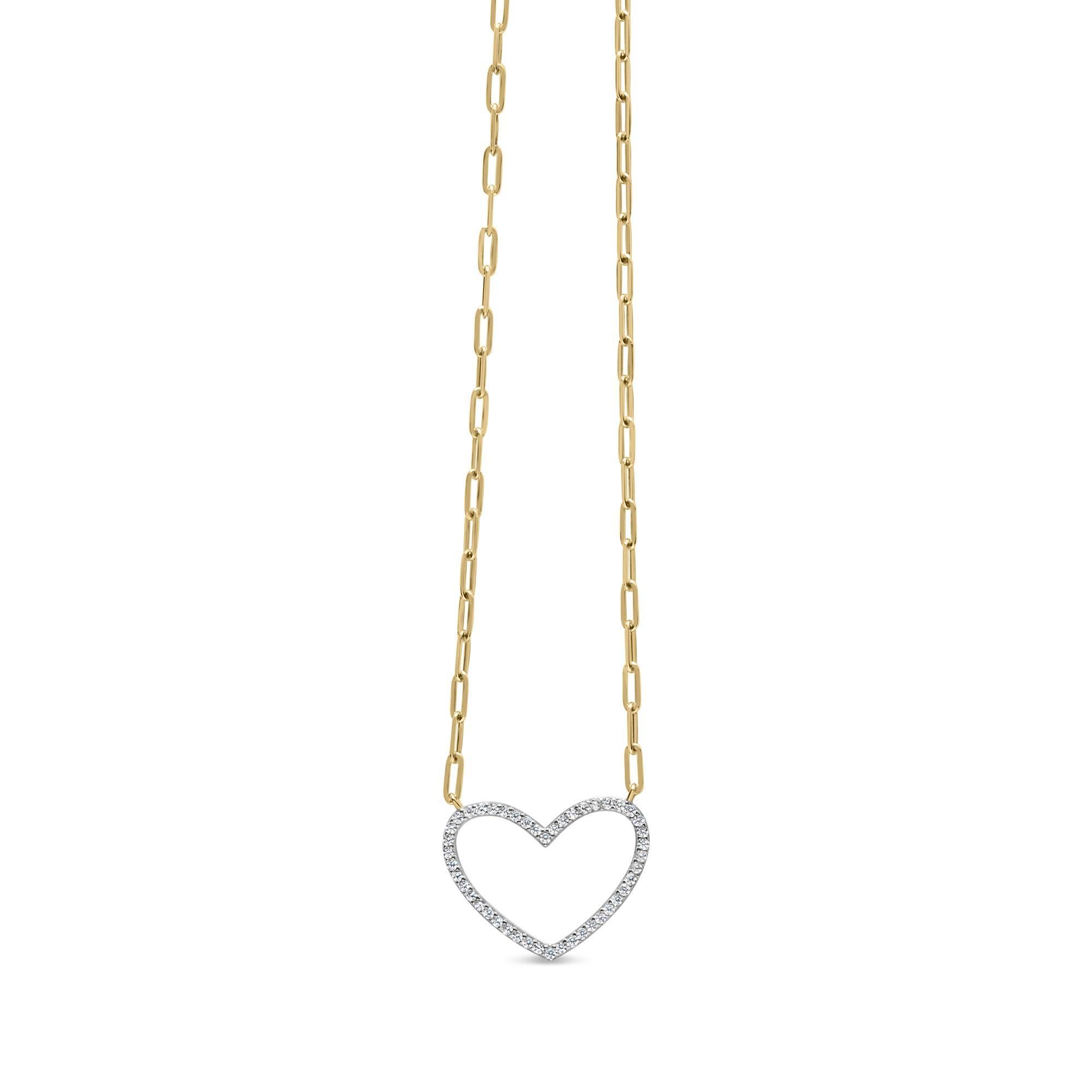 Questa squisita collana, realizzata in argento sterling 925 con una radiosa placcatura in oro giallo 14K, presenta un pendente a forma di cuore che danza con grazia con la luce, ornato da un quarto di carato di diamanti naturali. Ogni pietra