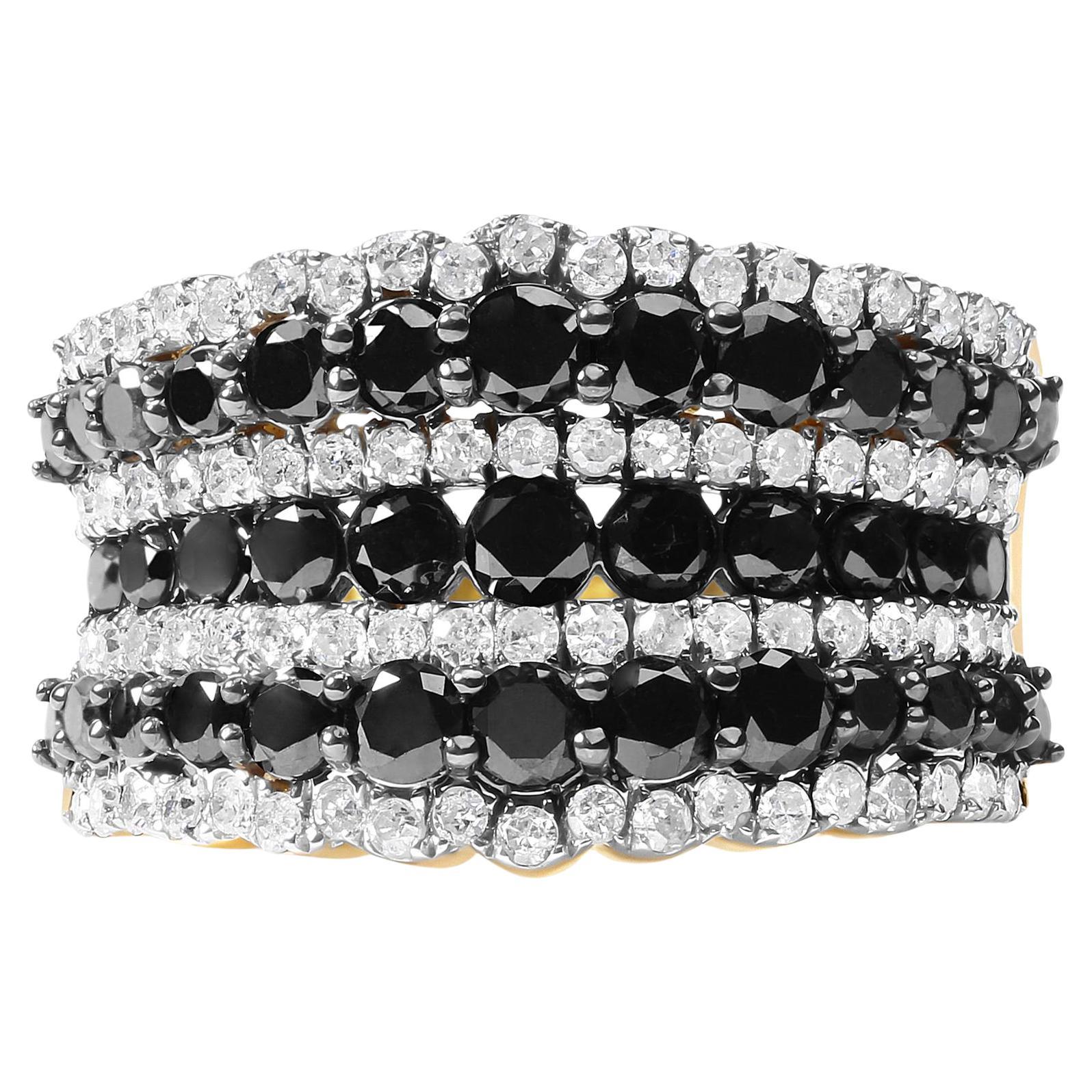Bague en argent sterling plaqué or jaune 14K avec 1 3/4 Cttw de diamant