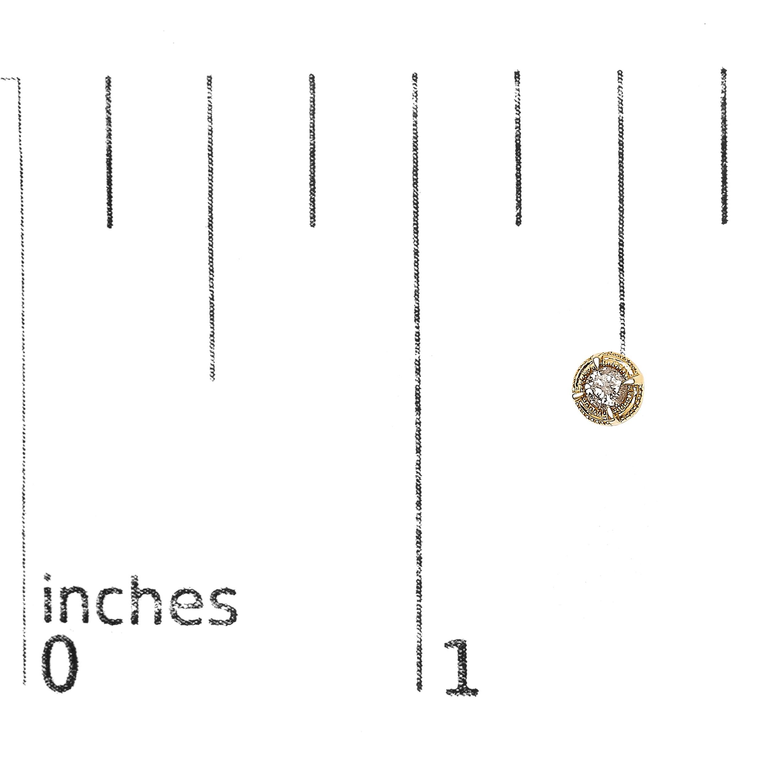 Donna Orecchini con diamante solitario in argento placcato oro giallo 14K da 1/2 ctw in vendita