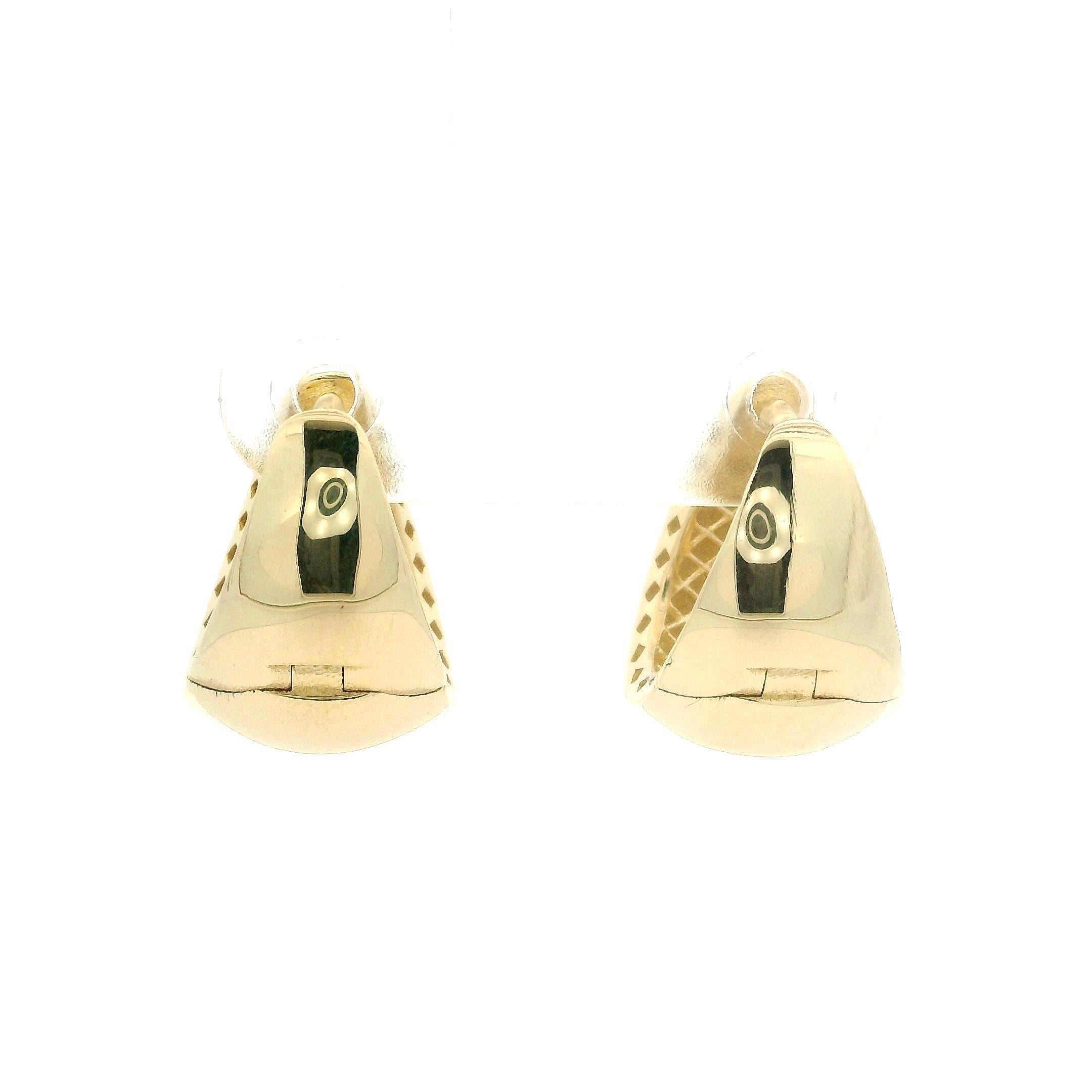 14k Yellow Gold Polished Classic Petite Huggie Hoop Everyday Earrings 6