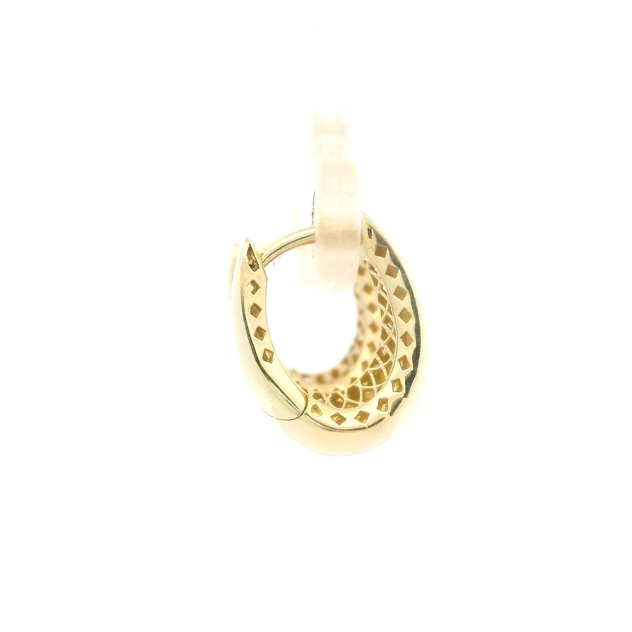 14k Yellow Gold Polished Classic Petite Huggie Hoop Everyday Earrings 5