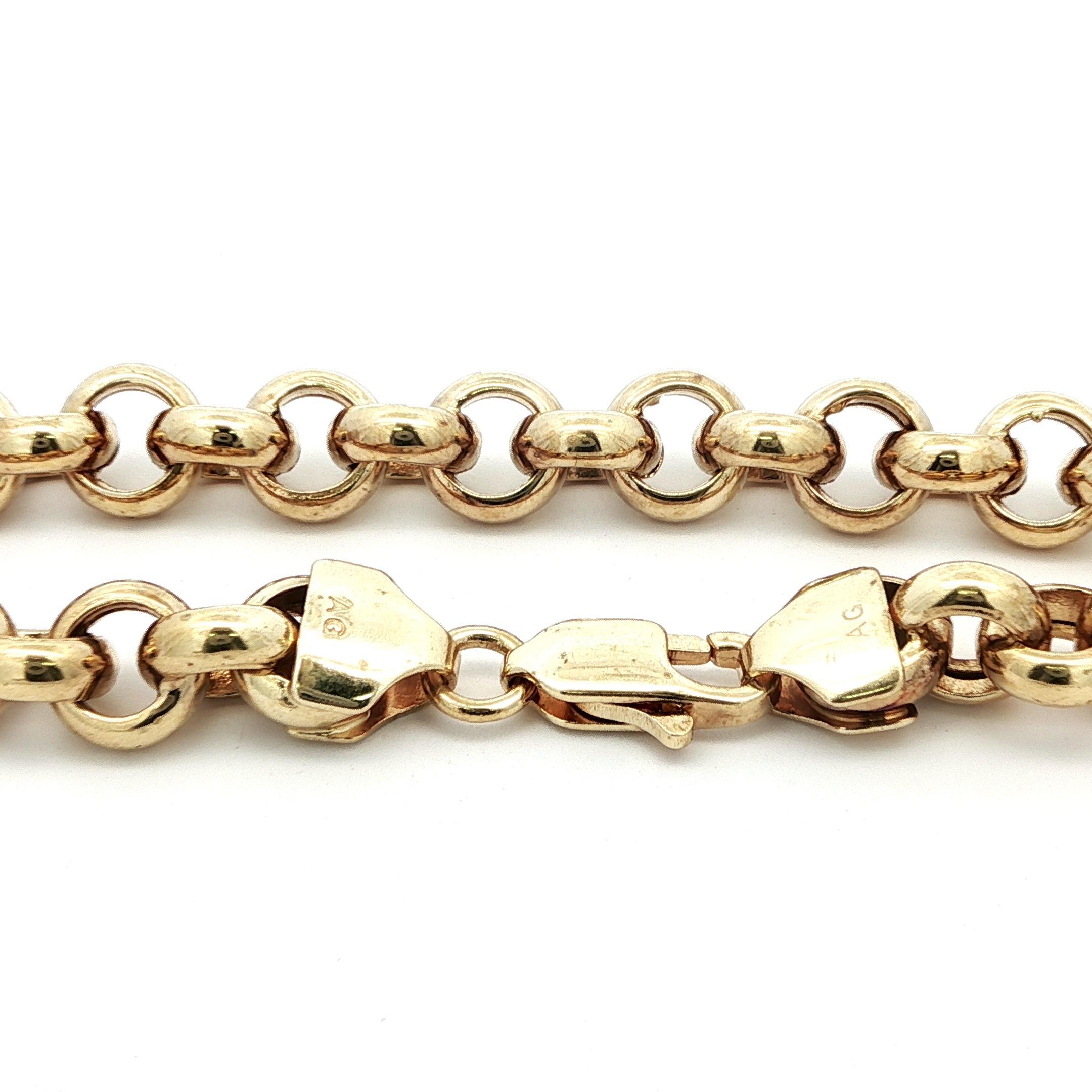 Material: Solid 14k Yellow Gold
Weight: 9.66 Grams
Length: 8