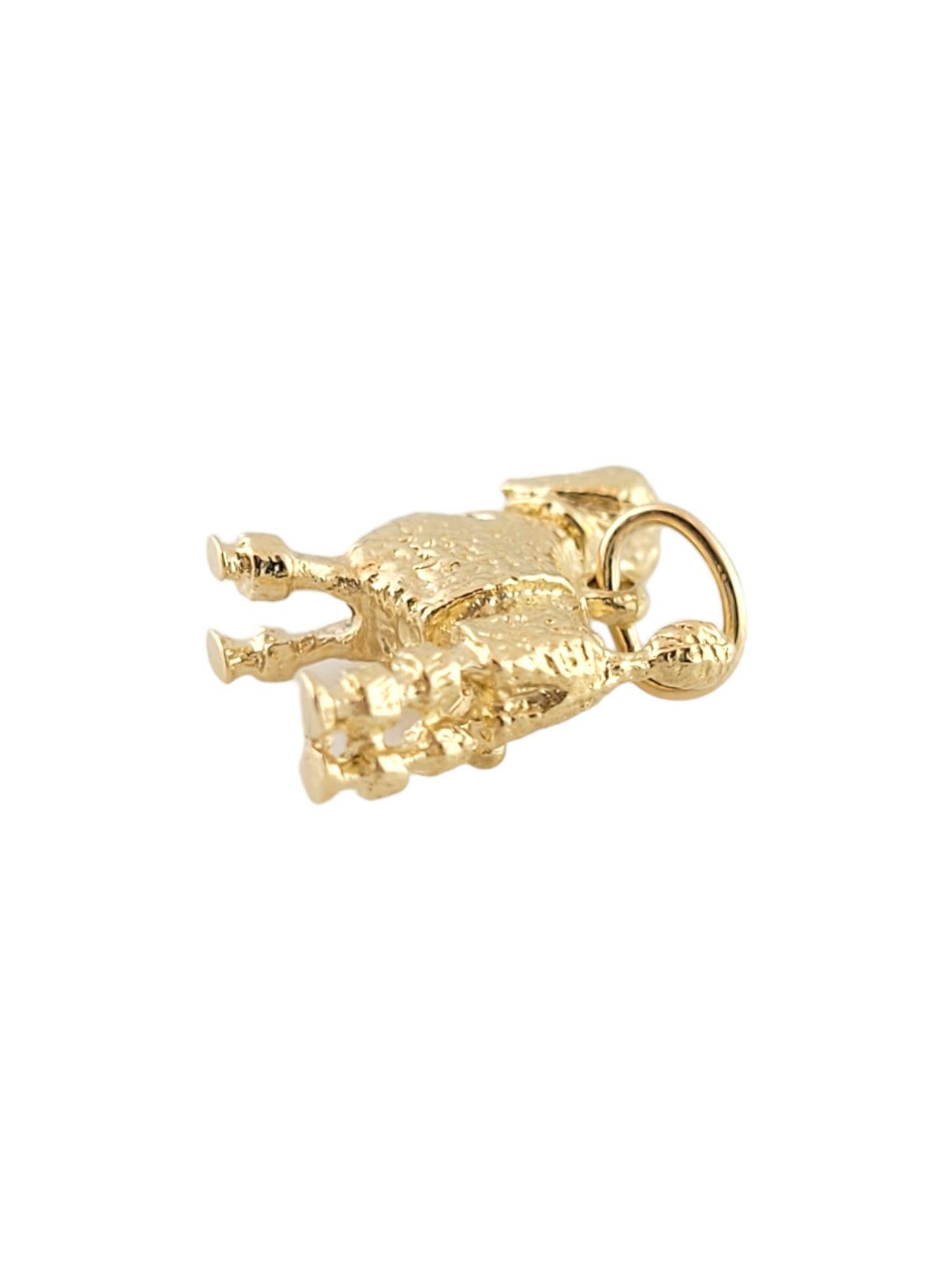 14k Yellow Gold Poodle Charm In Good Condition In Washington Depot, CT