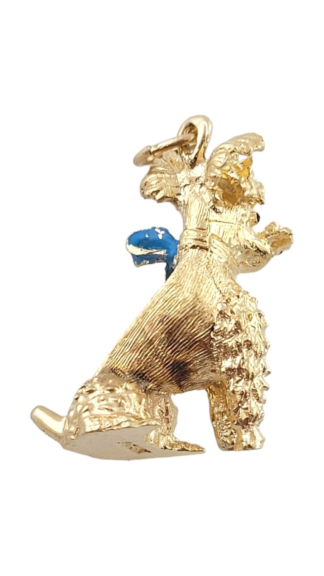 14K Yellow Gold Poodle Dog Charm #17984 In Good Condition For Sale In Washington Depot, CT
