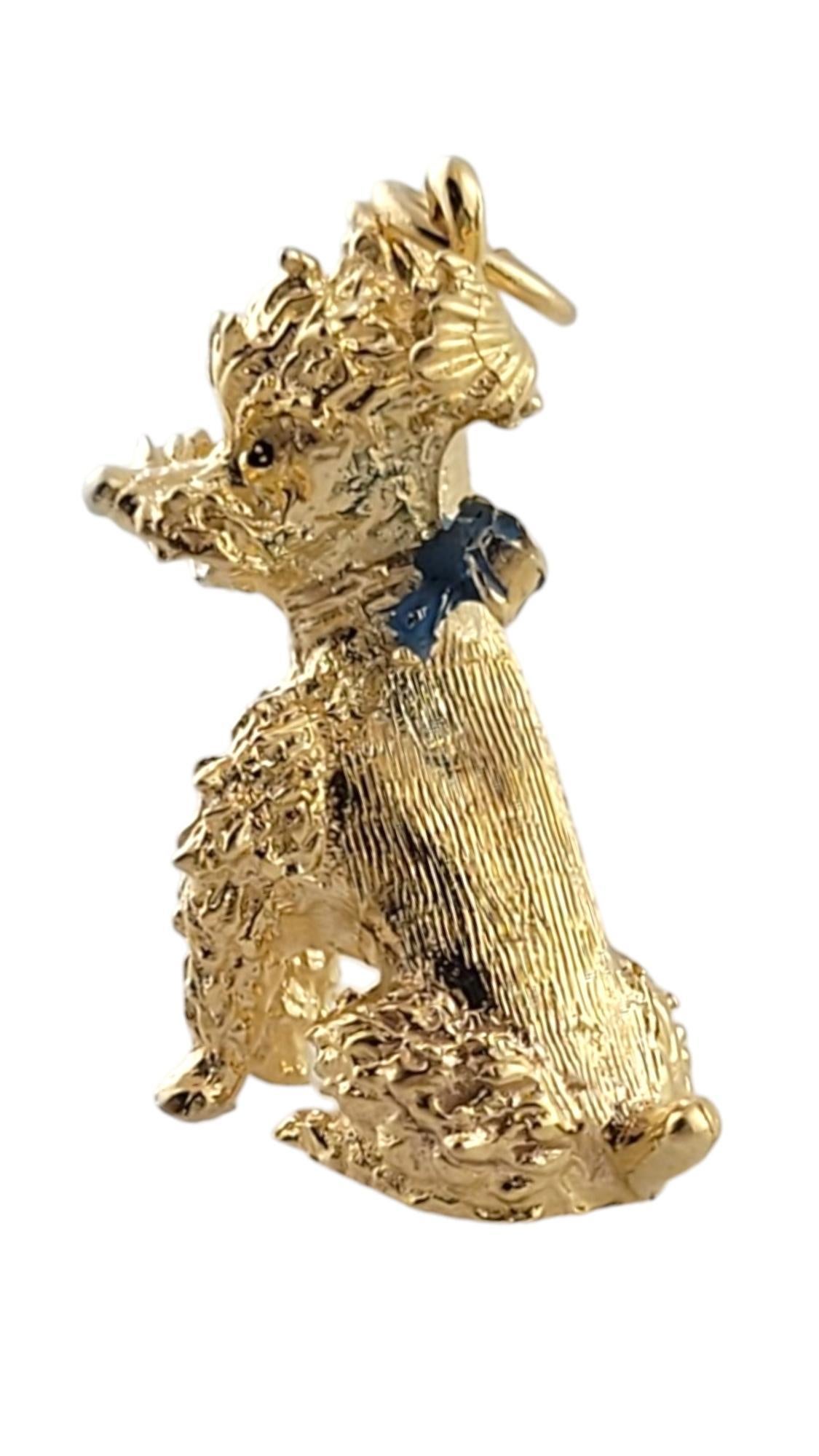 Women's 14K Yellow Gold Poodle Dog Charm #17984 For Sale