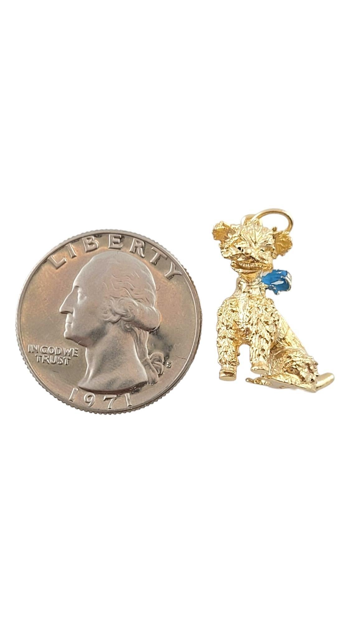 14K Yellow Gold Poodle Dog Charm #17984 For Sale 2