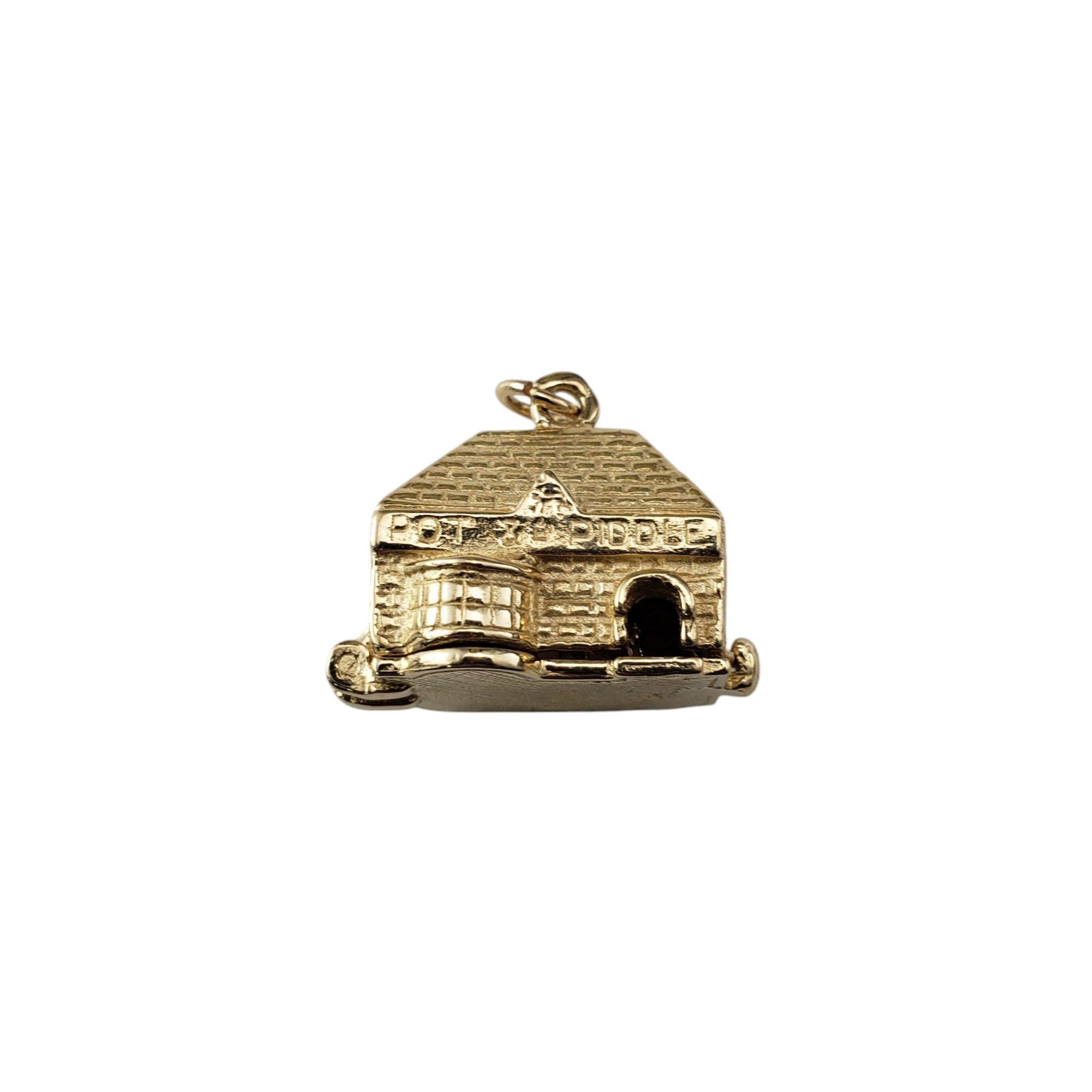 14K Yellow Gold Pot and Piddle Articulating English Pub Charm #20883 For Sale