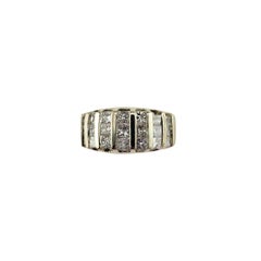 Anello a fascia con diamante taglio principessa in oro giallo 14K misura 4,75 #23111