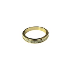 14K Yellow Gold Princess Cut Diamond Band Ring Size 6.5 #23152