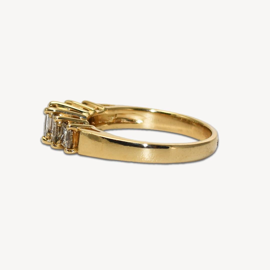 14K Yellow Gold Princess Cut Diamond Ring 1.00ct For Sale 1