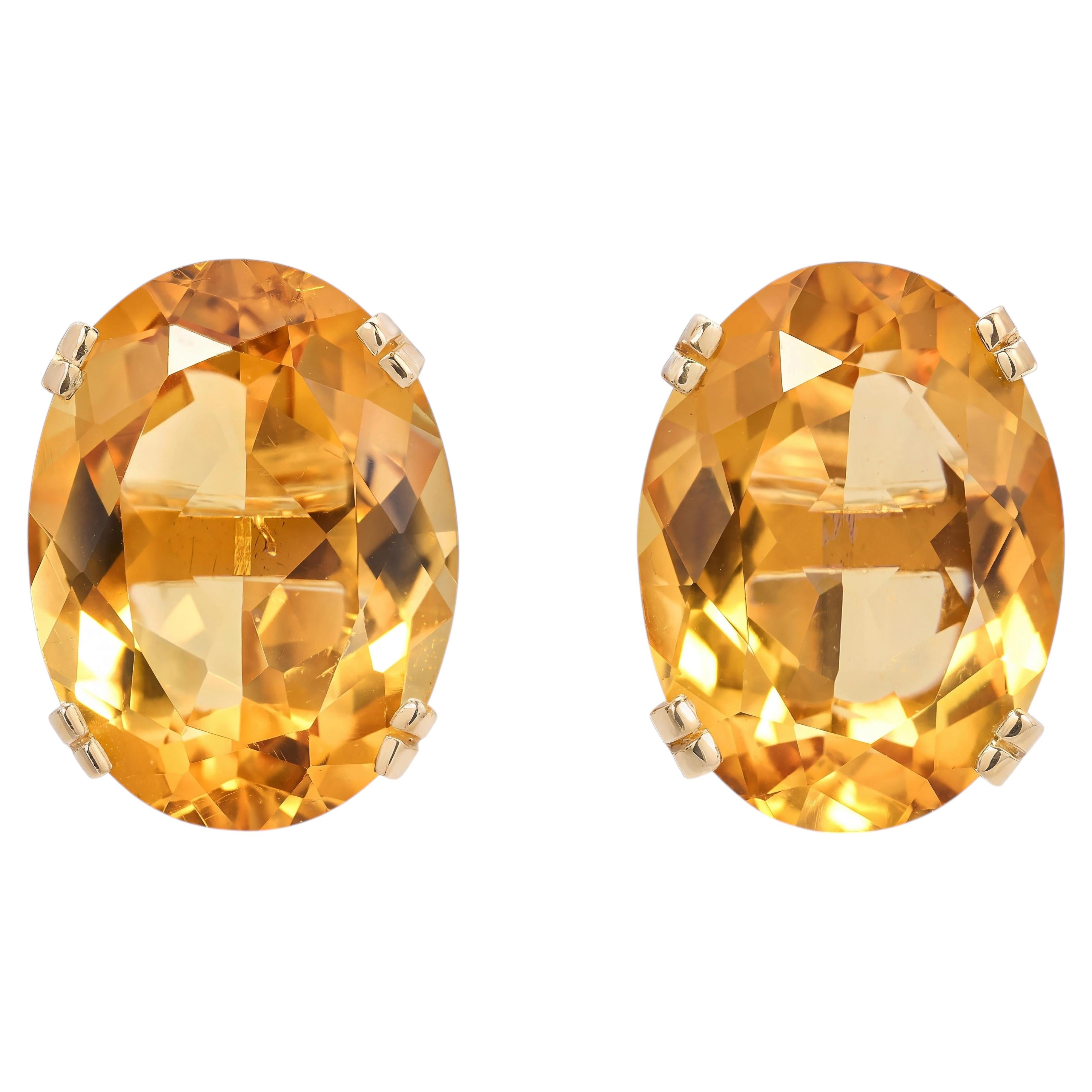 14k Yellow Gold Pucci 56.4tcw Citrine Cufflinks