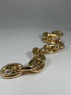 14K Yellow Gold Puffed Gucci Link Bracelet