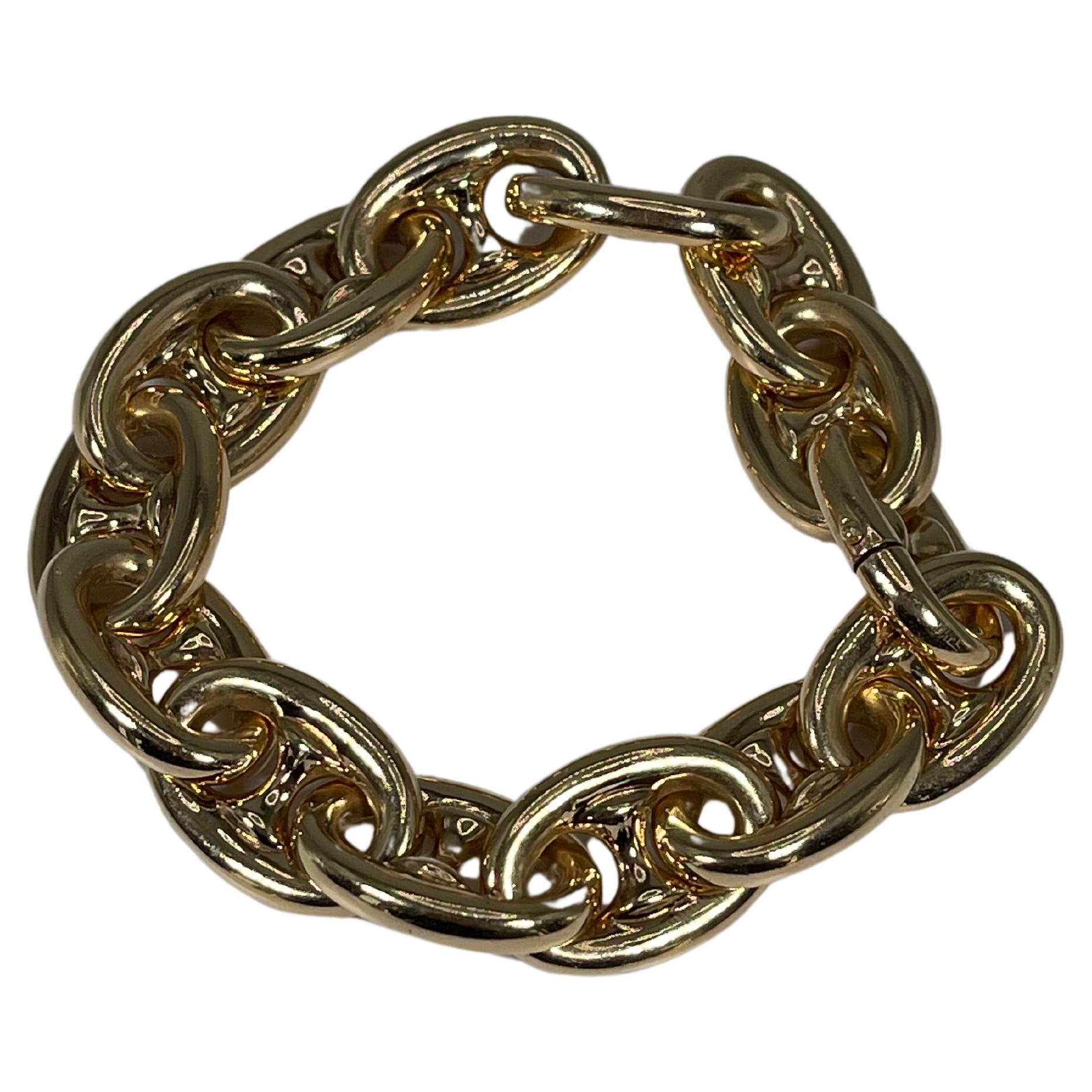 14K Yellow Gold Puffed Gucci Link Bracelet