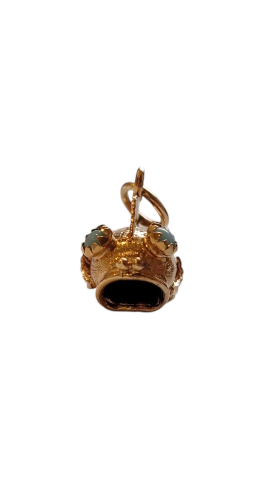 14K Yellow Gold  Puffer Fish Charm #18103 1