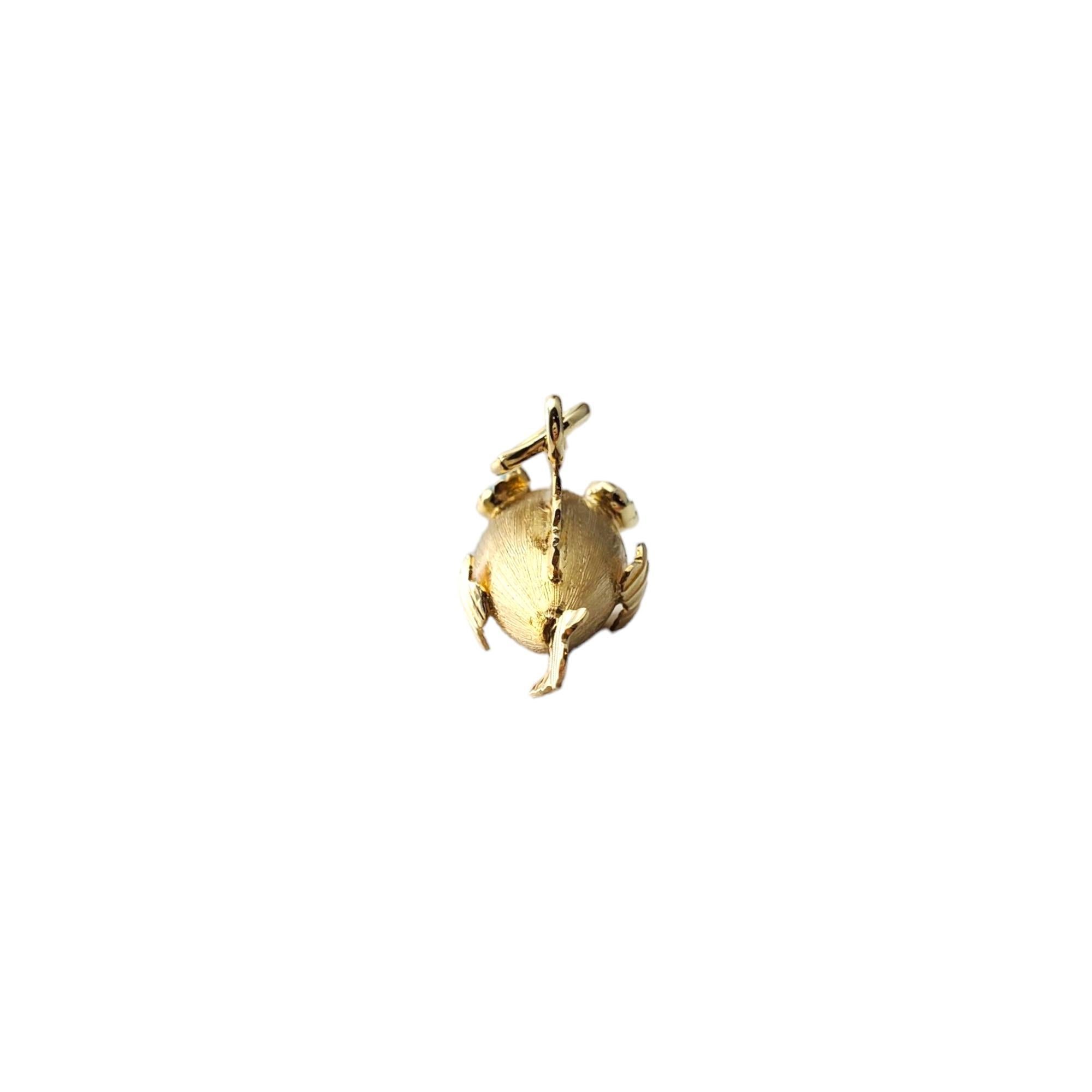 14K Yellow Gold  Puffer Fish Charm #18103 2