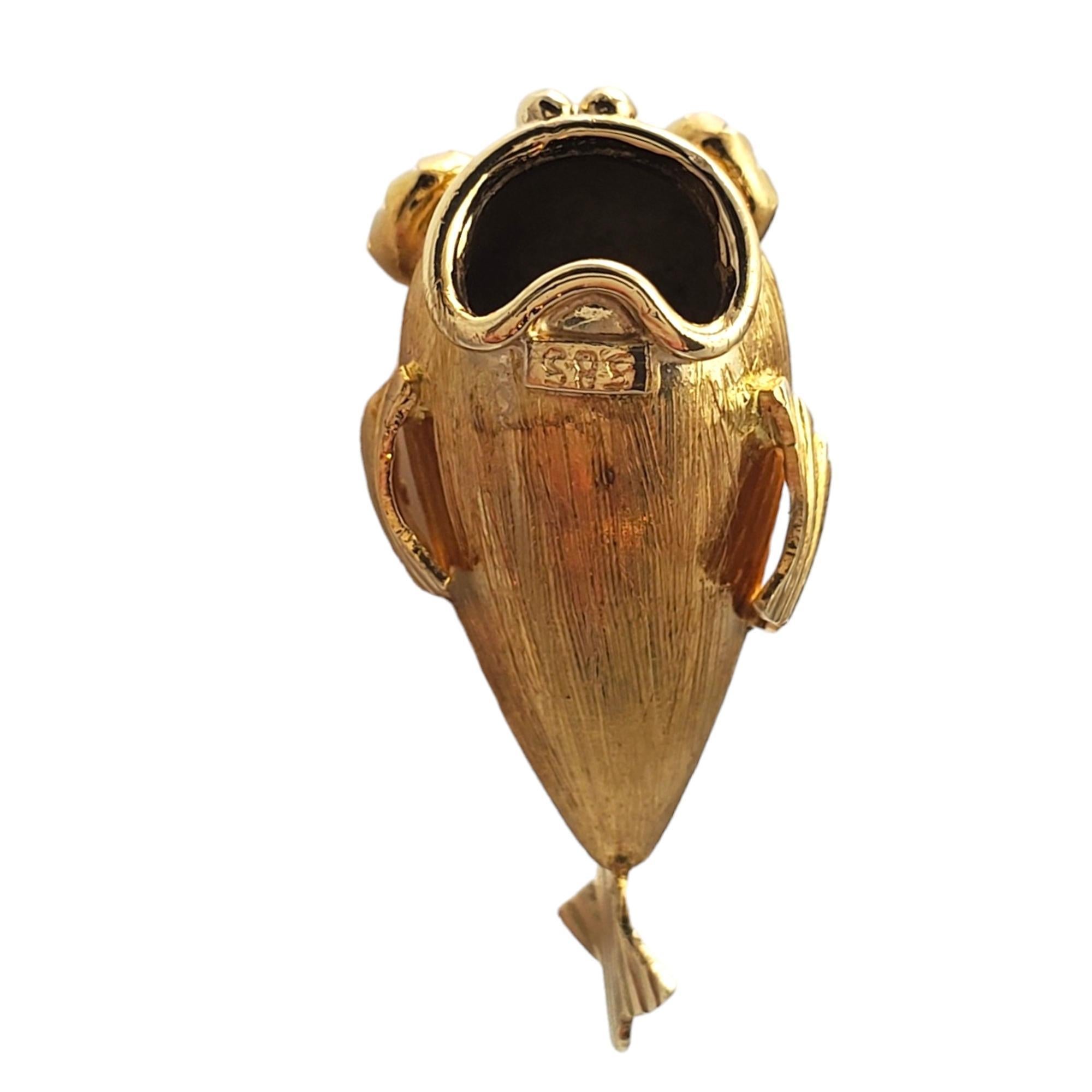 14K Yellow Gold  Puffer Fish Charm #18103 3