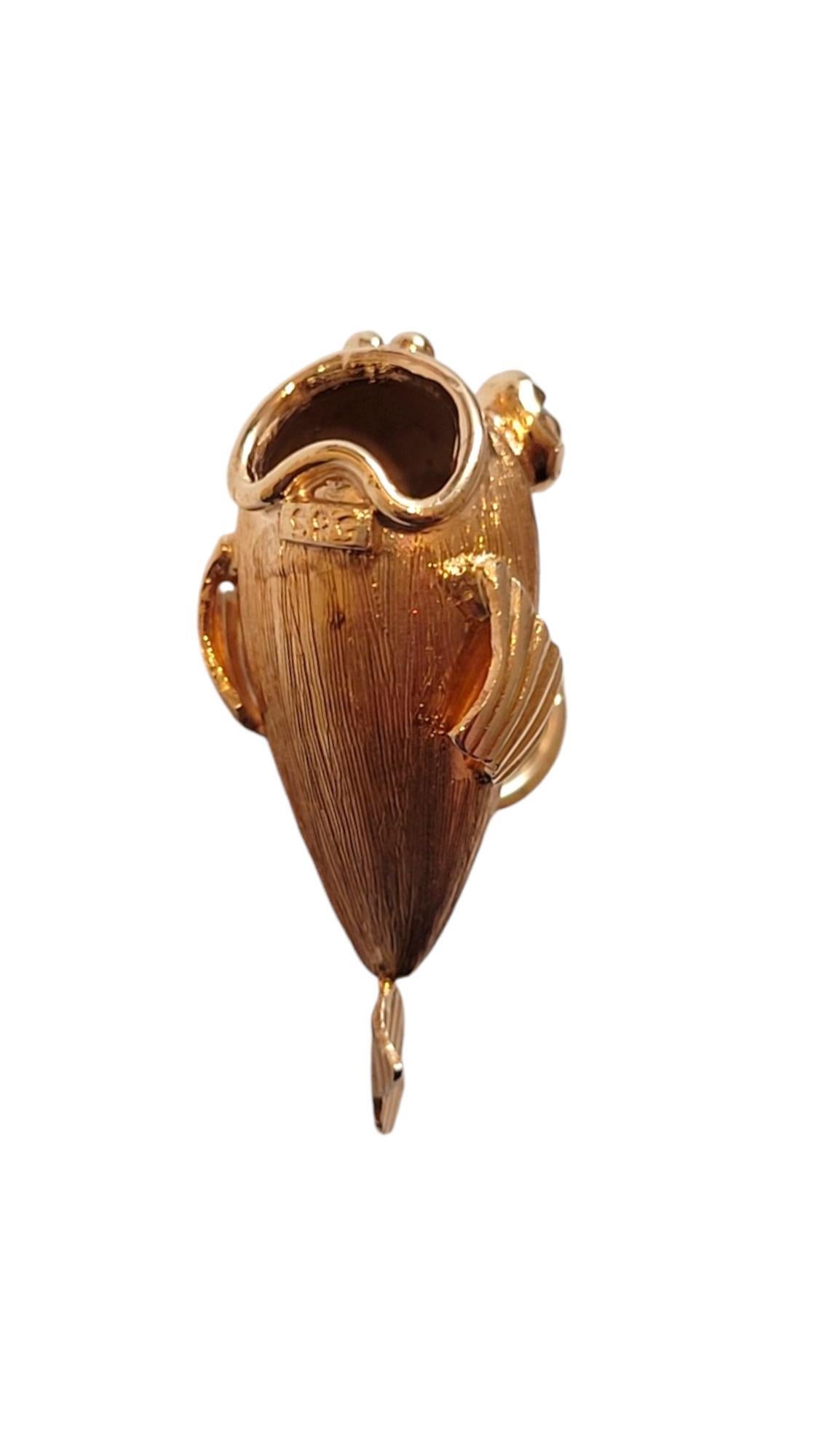 14K Yellow Gold  Puffer Fish Charm #18103 4