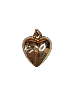 14K Yellow Gold Puffy Heart Charm #25551