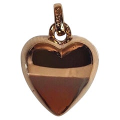 14K Yellow Gold Puffy Heart Charm #25551