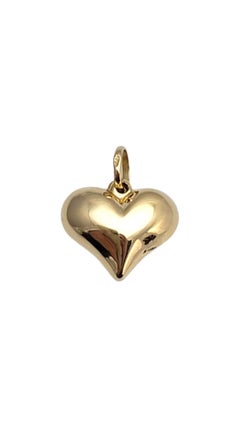 14K Yellow Gold Puffy Heart Pendant #21631
