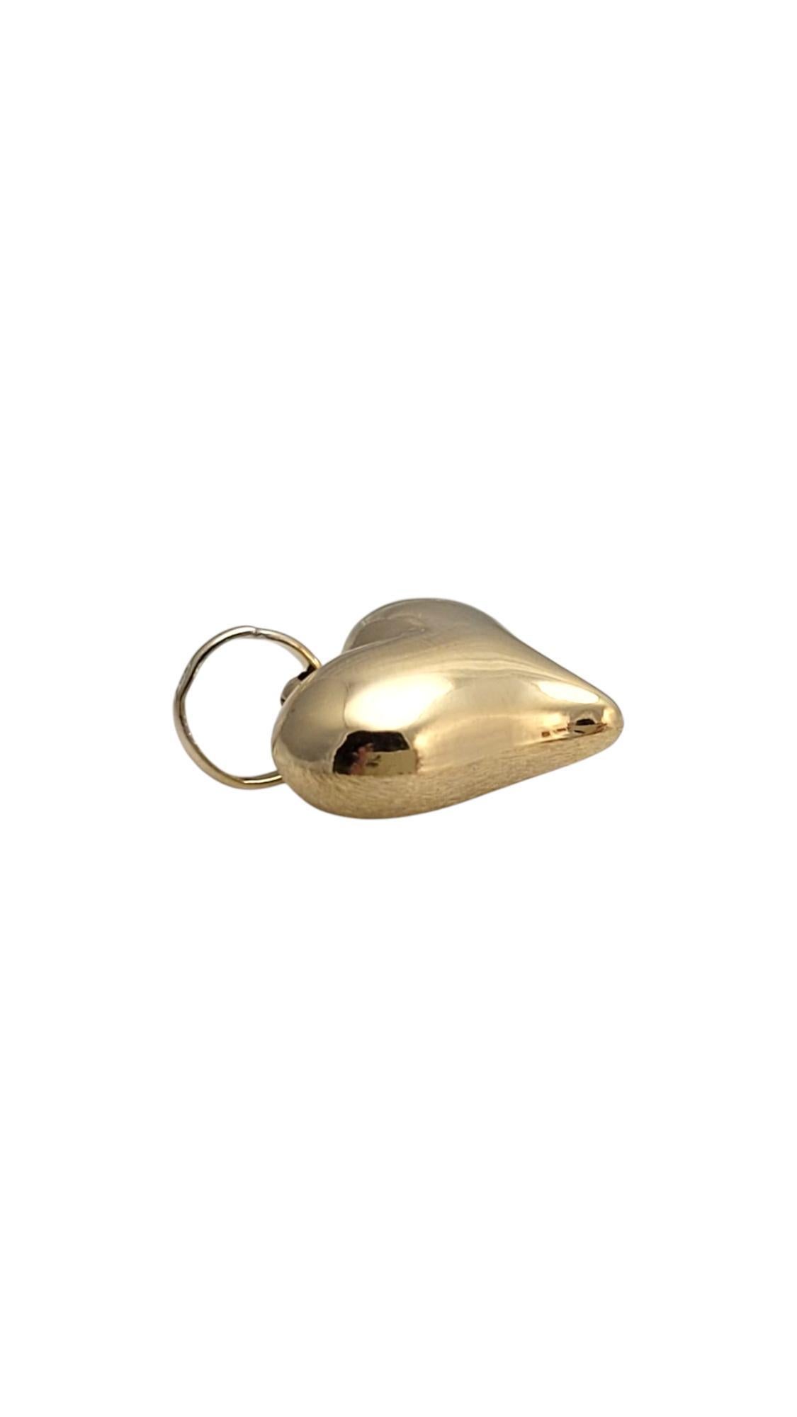 14K Yellow Gold Puffy Heart Pendant #21631 en venta 2