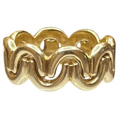 14K Yellow Gold Puzzle Band Ring