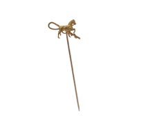 14K Yellow Gold Racehorse Stick Pin #23219