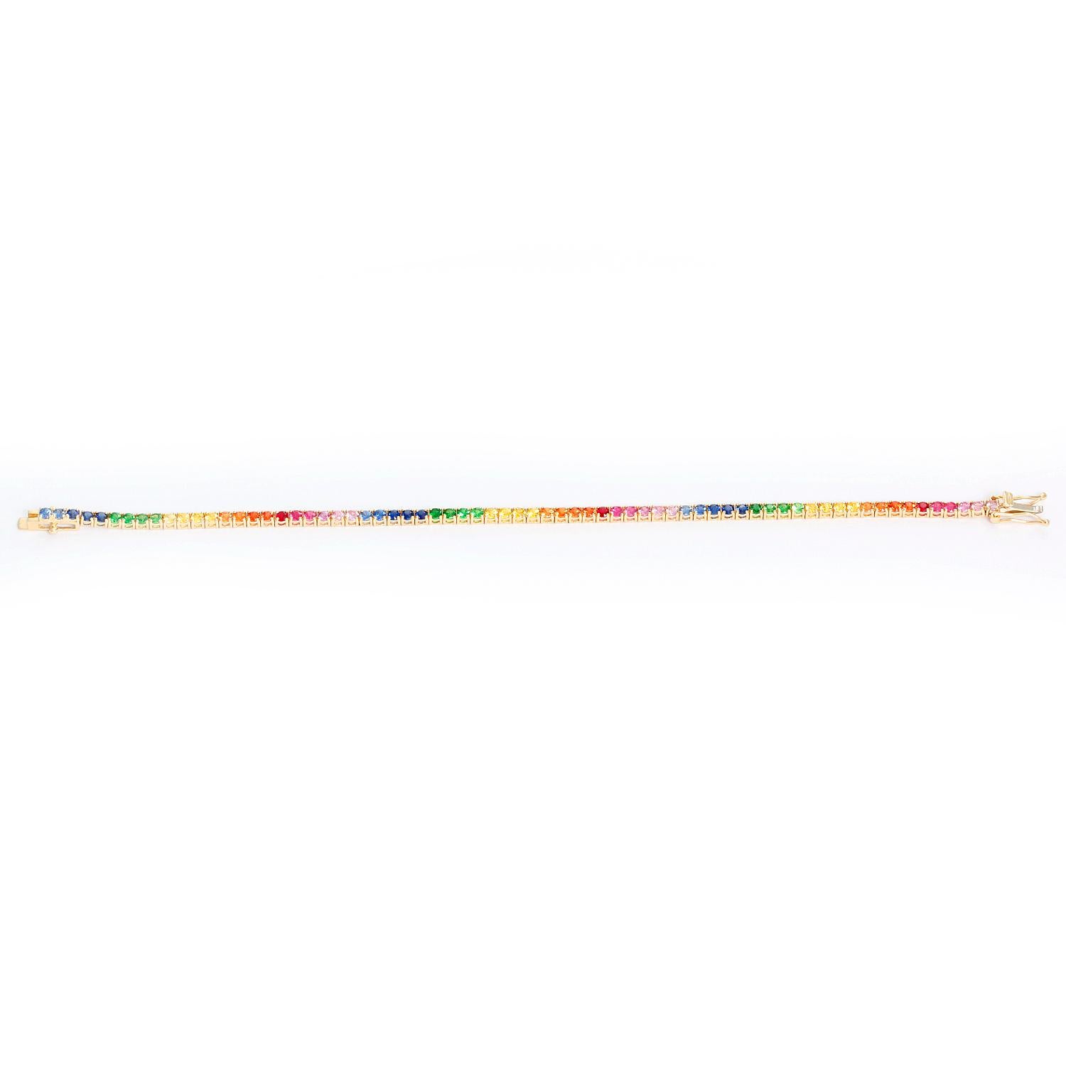 gold rainbow bracelet