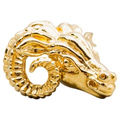14k Yellow Gold Ram Pendant