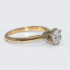 14K Gelbgold RBC Diamant Solitär-Ring G-H, i1 0,97TDW, 2,8gr