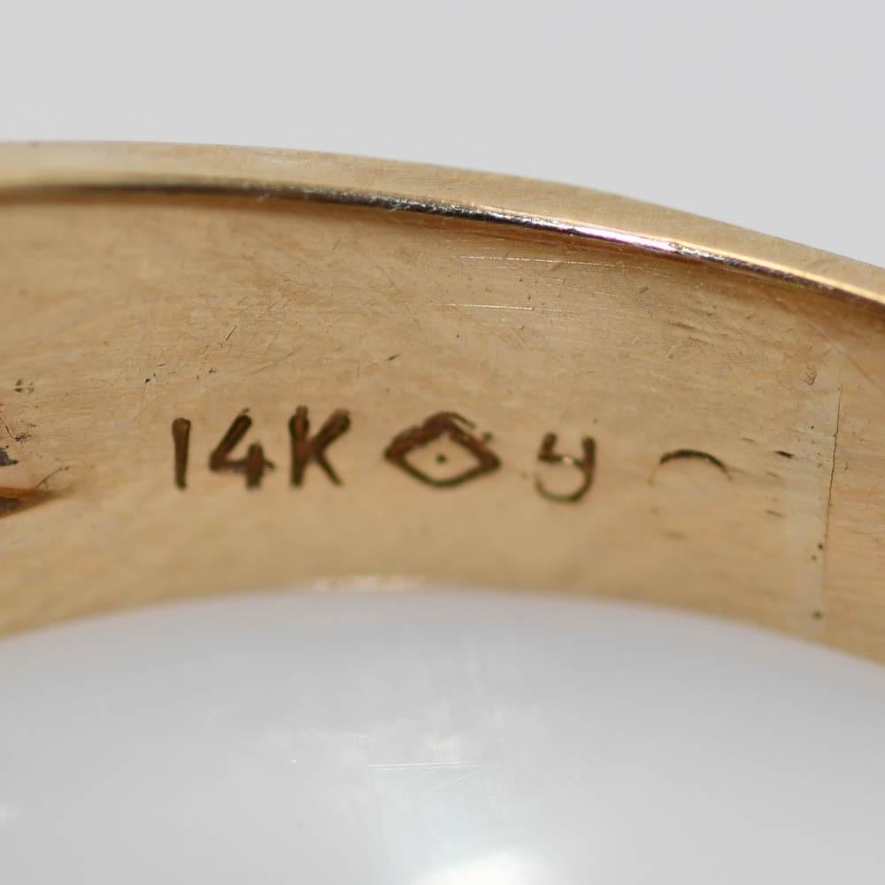 14K Yellow Gold Rectangle Diamond Ring 0.88ct For Sale 2