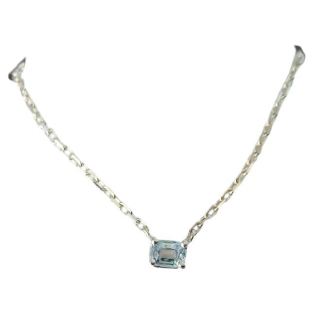14k Yellow Gold Rectangle Turquoise Sapphire Necklace For Sale