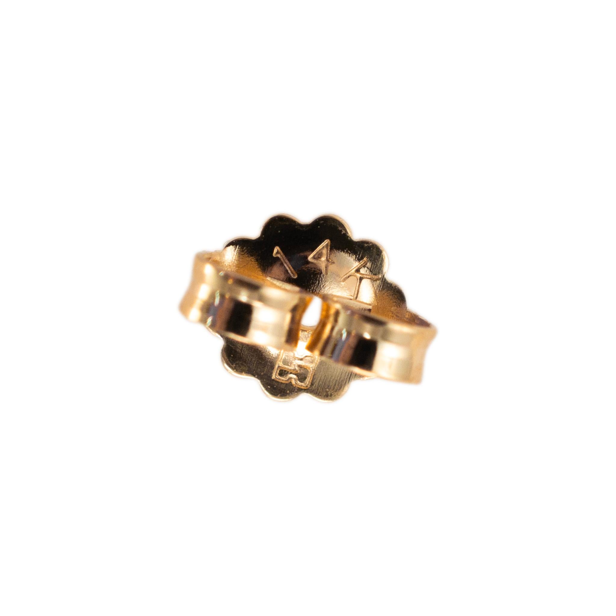 Boucles d'oreilles en or jaune 14K avec topaze bleue rectangulaire Pour femmes en vente