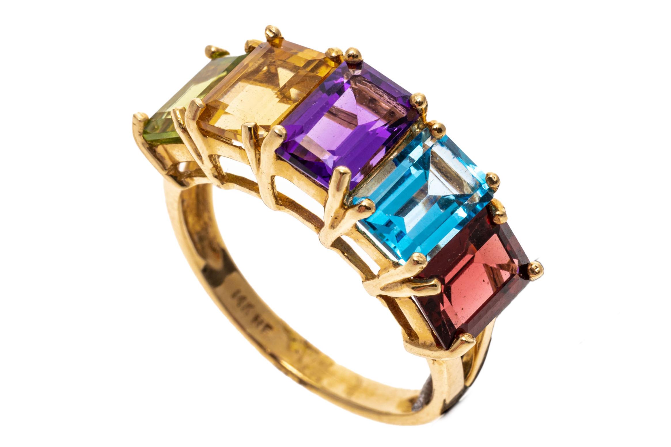 rainbow gemstone ring
