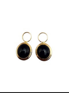 14K Yellow Gold Reversible Hoop Earring Enhancers #22406