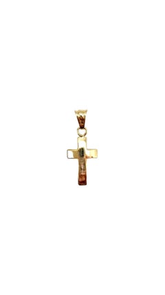 14K Yellow Gold Reversible Open Cross Pendant #20317