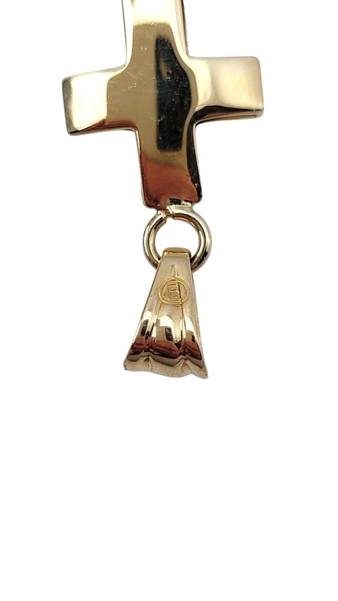 Pendentif réversible croix ouverte en or jaune 14 carats n° 20317 en vente 1