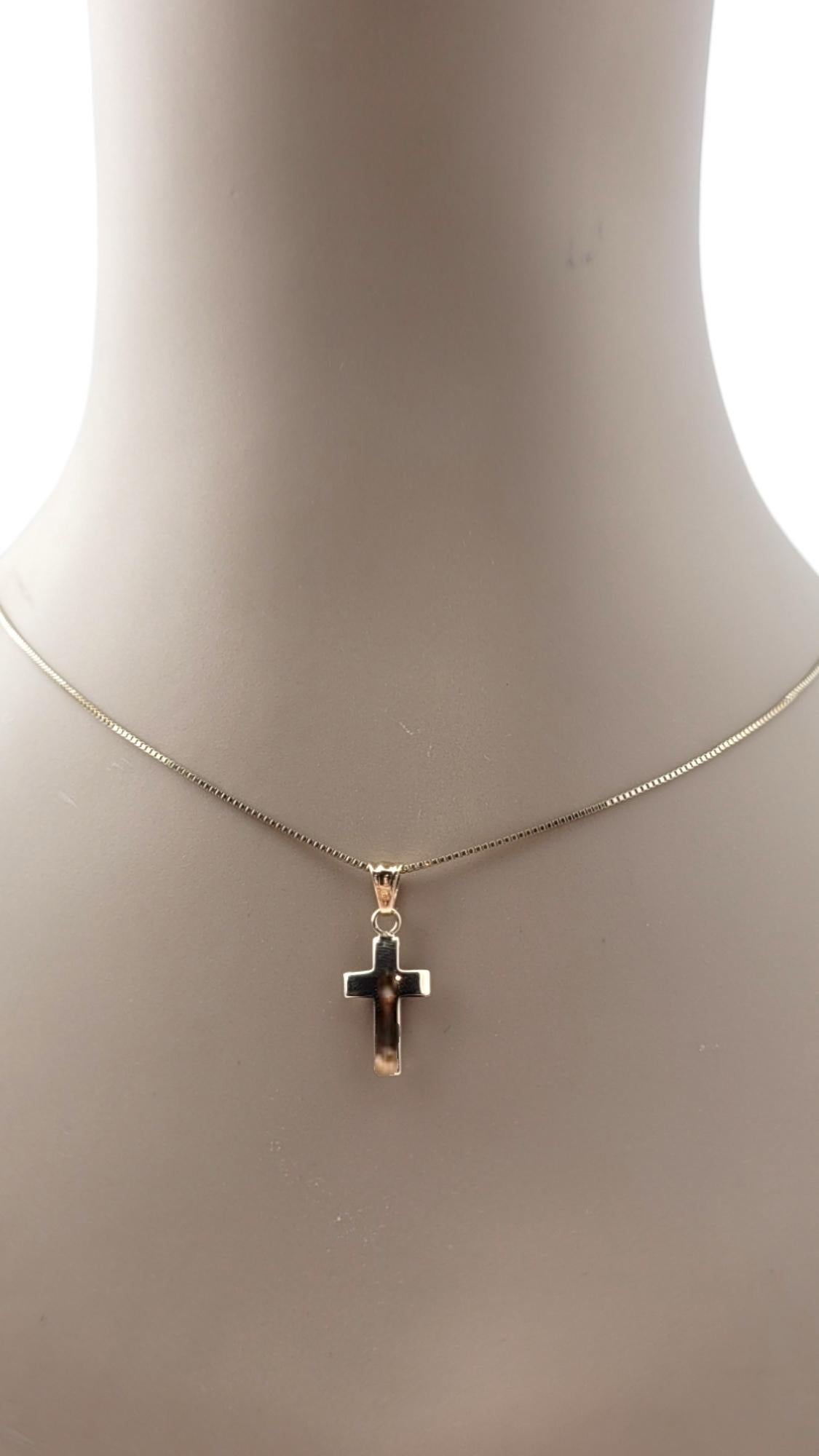 Pendentif réversible croix ouverte en or jaune 14 carats n° 20317 en vente 3