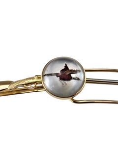 14K Yellow Gold Rifle and Pheasant Tie Bar #24614