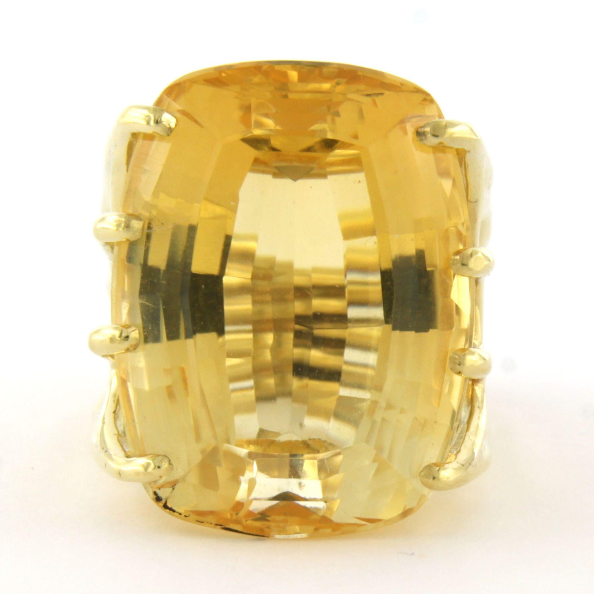 En vente :  Bague en or jaune 14k sertie d'une citrine jusqu'à 45,00 ct - 22,9 grammes 7