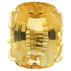14k yellow gold ring set with a citrine up to 45.00 ct – 22.9 grams